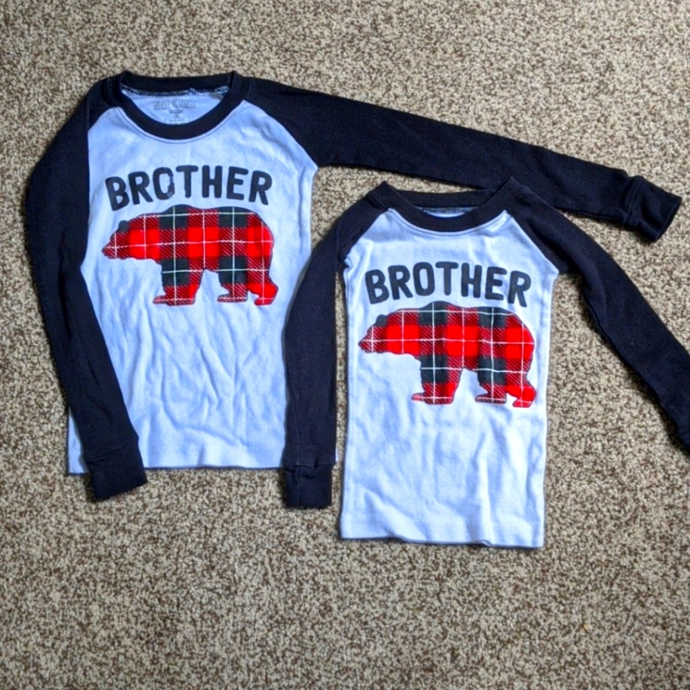 Matching Brother Pajama Shirts, 6T & 3T